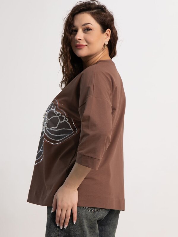 LT Collection Блуза 585733 Б15310-18М коричневый