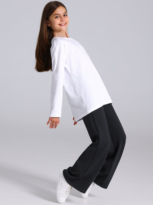 Апрель Брюки 585771 1ДББ4480176 твид елочка черный