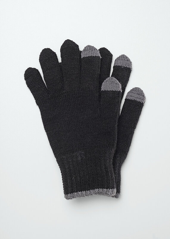 CLEVER Перчатки 585862 533687ак чёрный/меланж серый