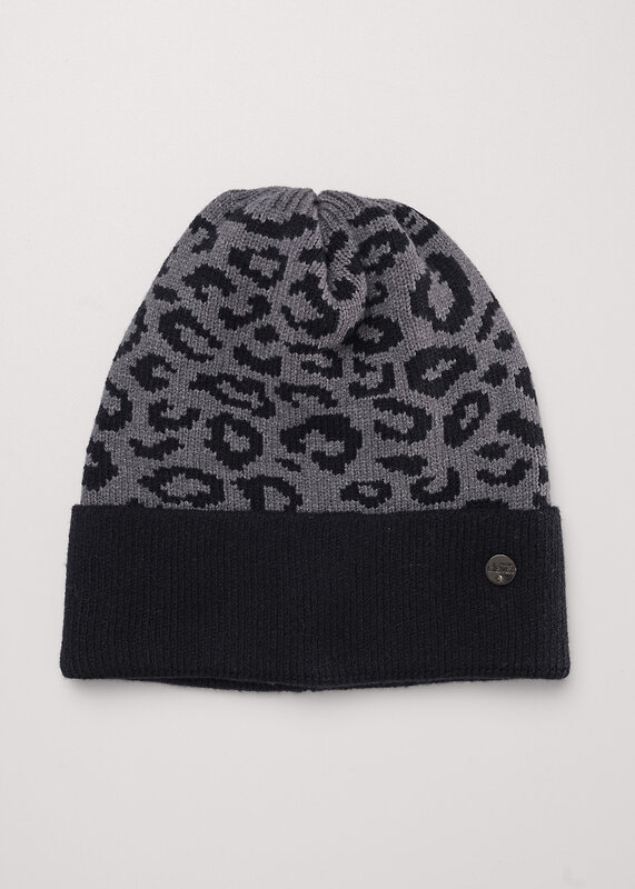 CLEVER Шапка 585871 564639вн чёрный/меланж серый