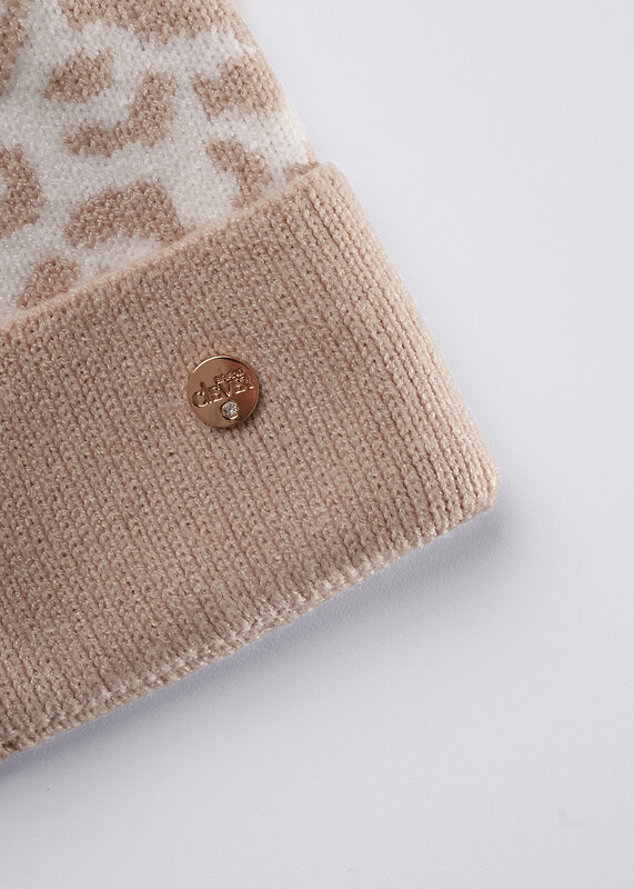 CLEVER Шапка 585872 564639вн бежевый/белый