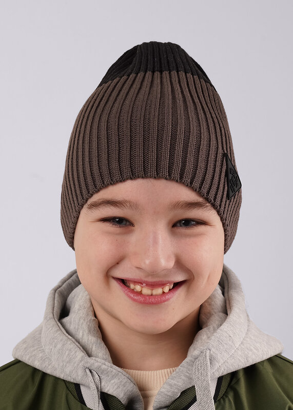 CLEVER Шапка 585893 564667ха коричневый/чёрный