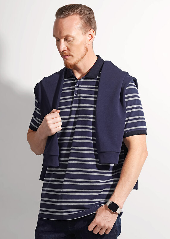 CLEVER Джемпер 585952 562378/10злн белый/т.синий