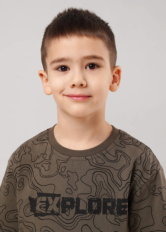 CLEVER Футболка 586024 865769/12кдн_п т.хаки/чёрный