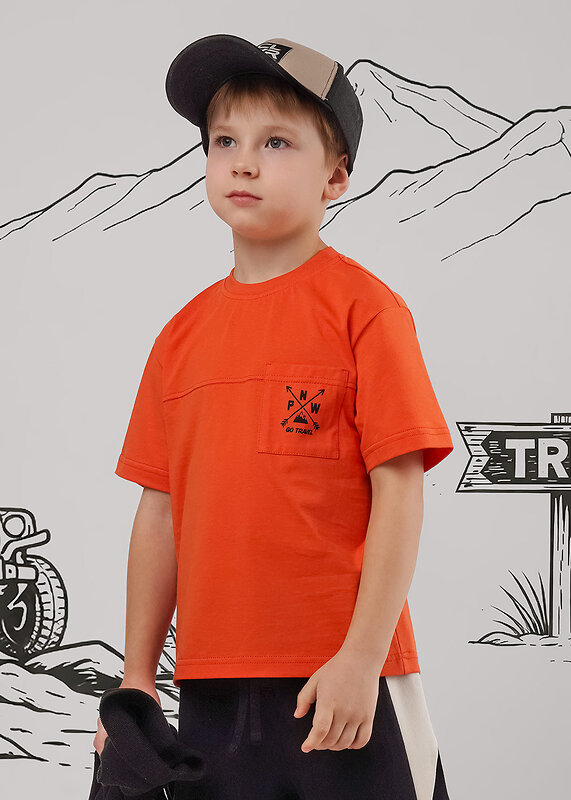 CLEVER Футболка 586045 867325/12кд_п т.оранжевый