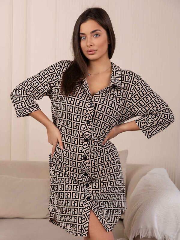 Текс-плюс Халат 586059 00-00246877 Бежевый,черный