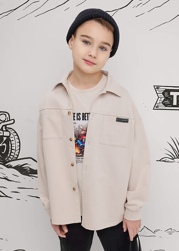 CLEVER Сорочка 586150 867311/12а бежевый