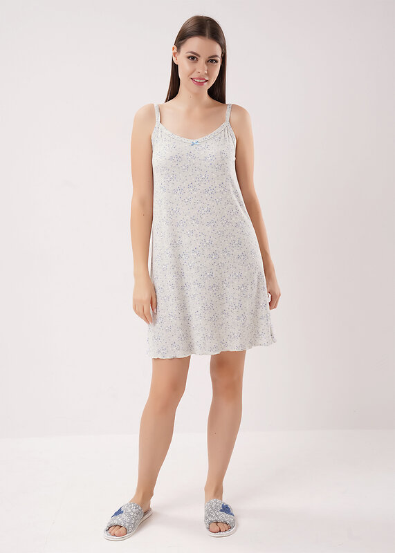 CLEVER Сорочка 586157 LS26-1226 меланж св.серый/св.голубой