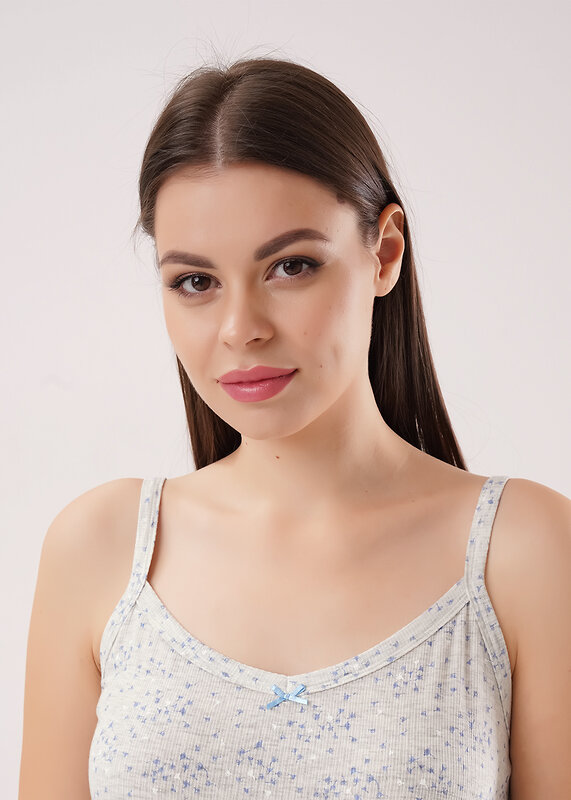 CLEVER Сорочка 586157 LS26-1226 меланж св.серый/св.голубой