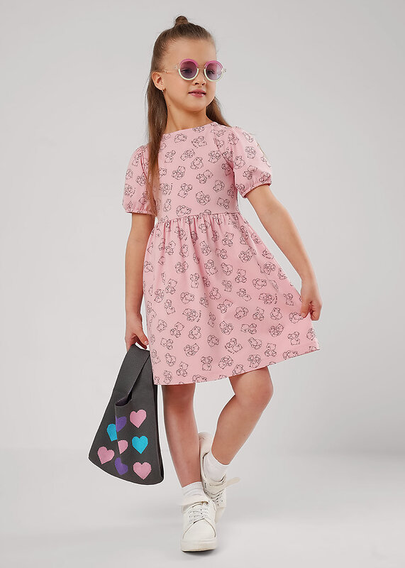 CLEVER Платье 586167 866903гн св.розовый/чёрный