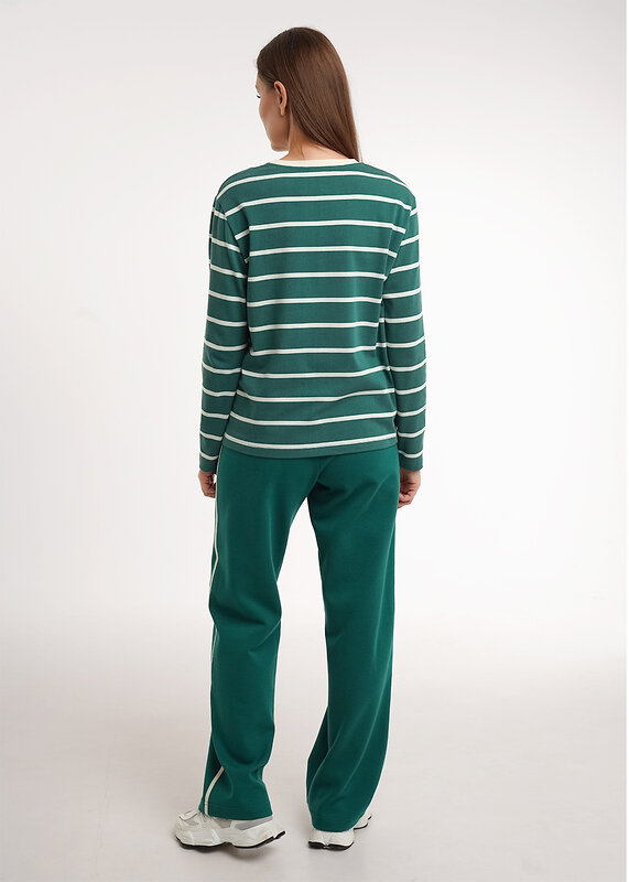 CLEVER Фуфайка 586182 LF26-100/3 т.зелёный/молочный