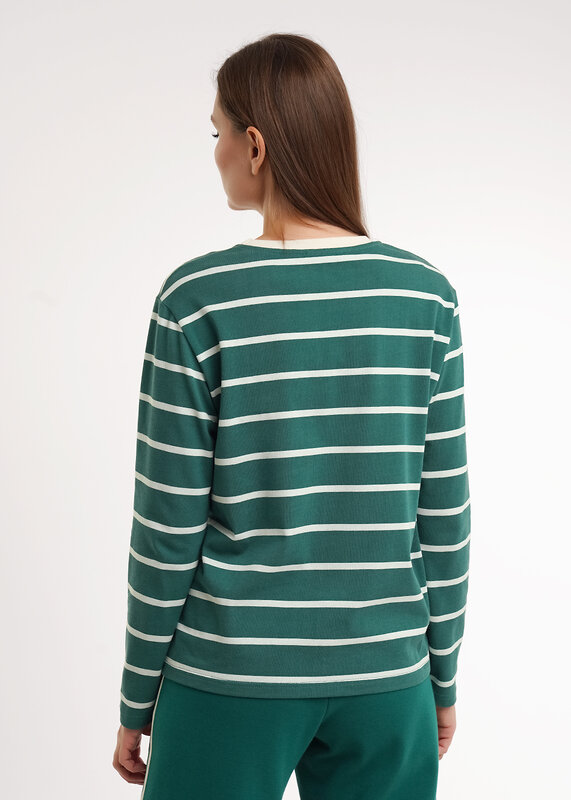 CLEVER Фуфайка 586182 LF26-100/3 т.зелёный/молочный