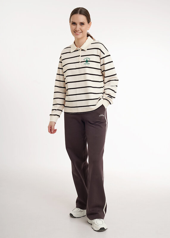 CLEVER Джемпер 586218 LF26-100/4 молочный/т.серый