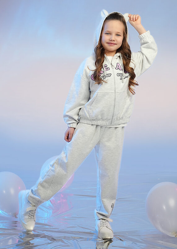 CLEVER Брюки 586226 867349/13ап_п меланж св.серый