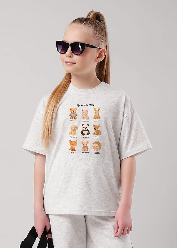 CLEVER Футболка 586244 866885/13кдп_п меланж св.серый