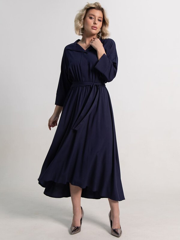 LT Collection Платье 586309 П15098-16М темно-синий