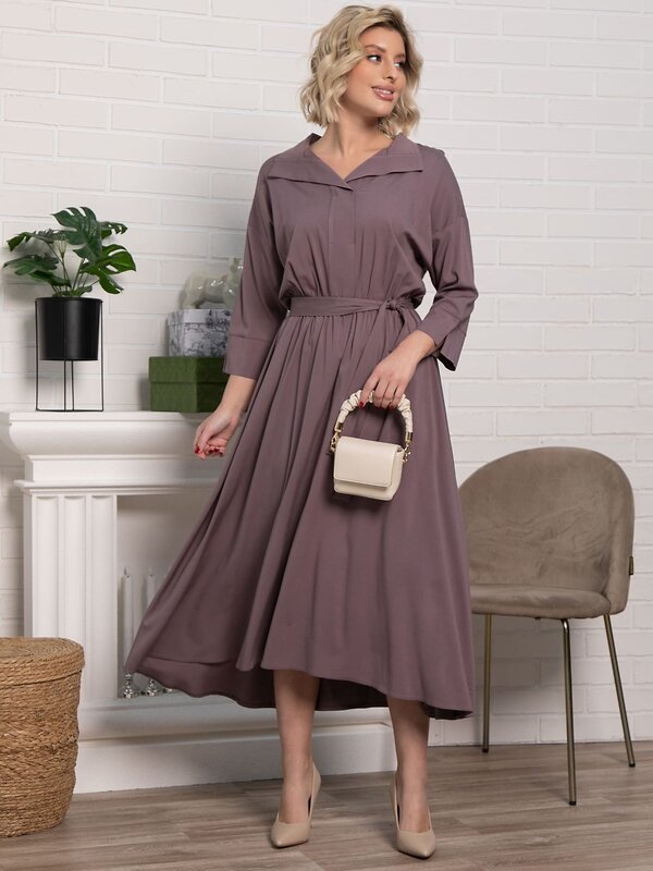 LT Collection Платье 586310 П15096-16М серо-лиловый