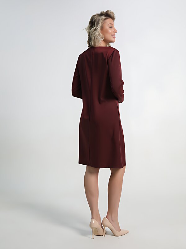 LT Collection Платье 586312 П15129-30М бордовый
