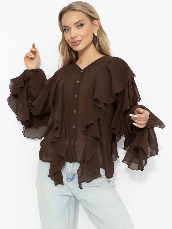 CHARUTTI Блуза 586438 12699 Коричневый