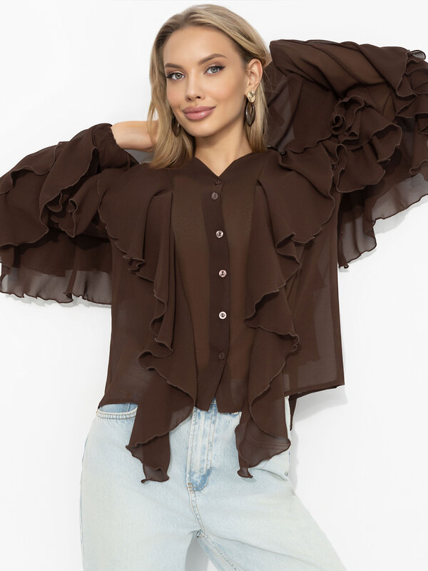CHARUTTI Блуза 586438 12699 Коричневый