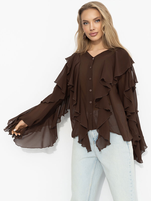 CHARUTTI Блуза 586438 12699 Коричневый