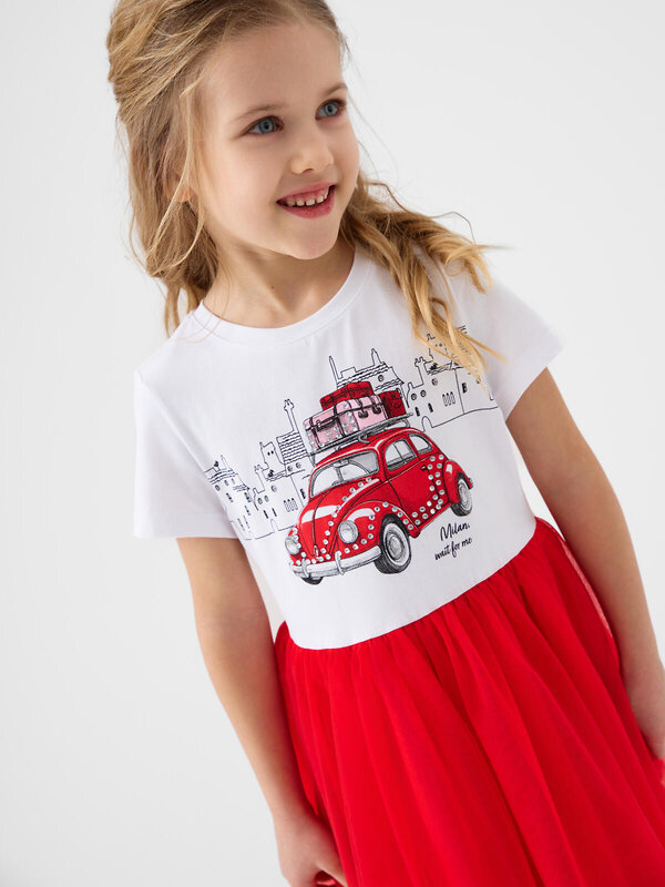 PLAYTODAY Платье 586487 12622149 белый,красный