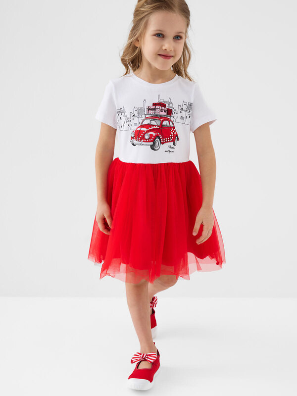 PLAYTODAY Платье 586487 12622149 белый,красный