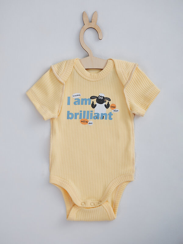 MARK FORMELLE Боди детское 586619 13015-1-2 абрикосовый щербет +звездочки на сером