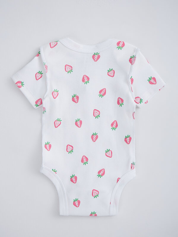 MARK FORMELLE Боди детское 586620 13015-1-2 розовая клетка на белом +клубничка на белом