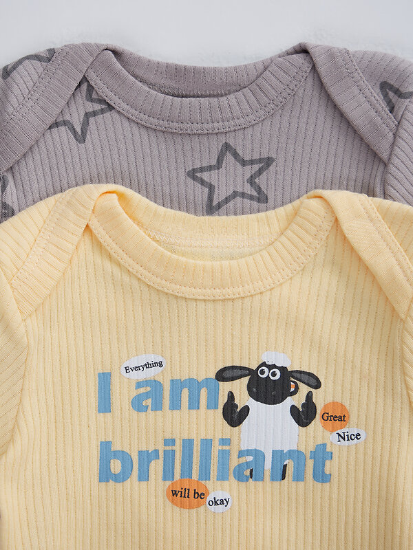 MARK FORMELLE Боди детское 586621 13015-2 абрикосовый щербет +звездочки на сером