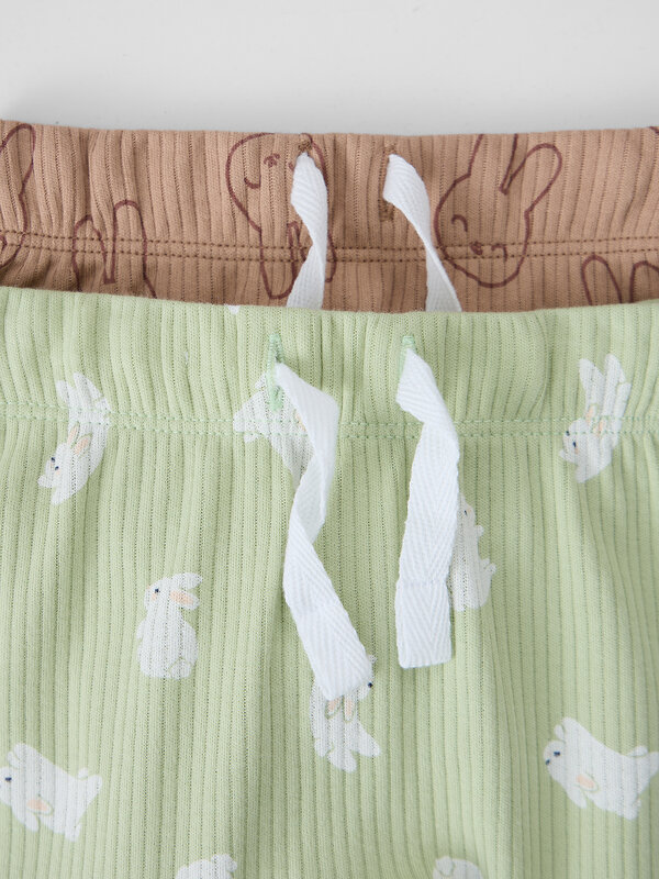 MARK FORMELLE Ползунки 586763 85118-1-2 зайки на бежевом +зайчата на св.зеленом