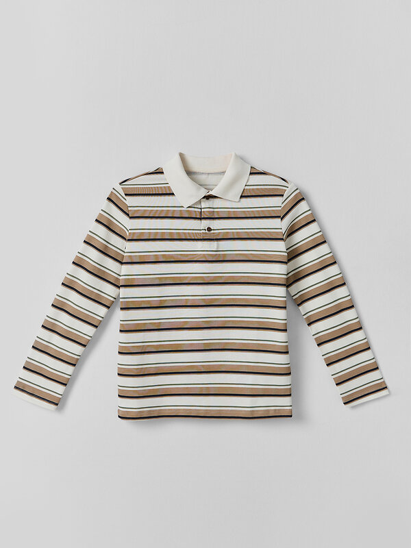 MARK FORMELLE Поло 586769 123493 бежевая полоска на св.молочном
