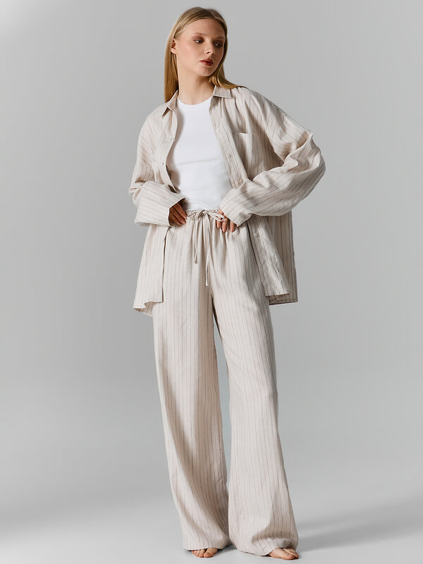 MARK FORMELLE Рубашка 586772 502985-1 полоска на бежевом