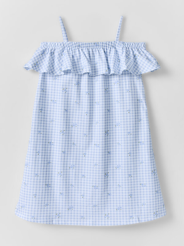 MARK FORMELLE Сарафан 586774 177732 цветы на голубой клетке