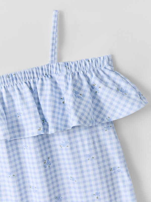 MARK FORMELLE Сарафан 586774 177732 цветы на голубой клетке