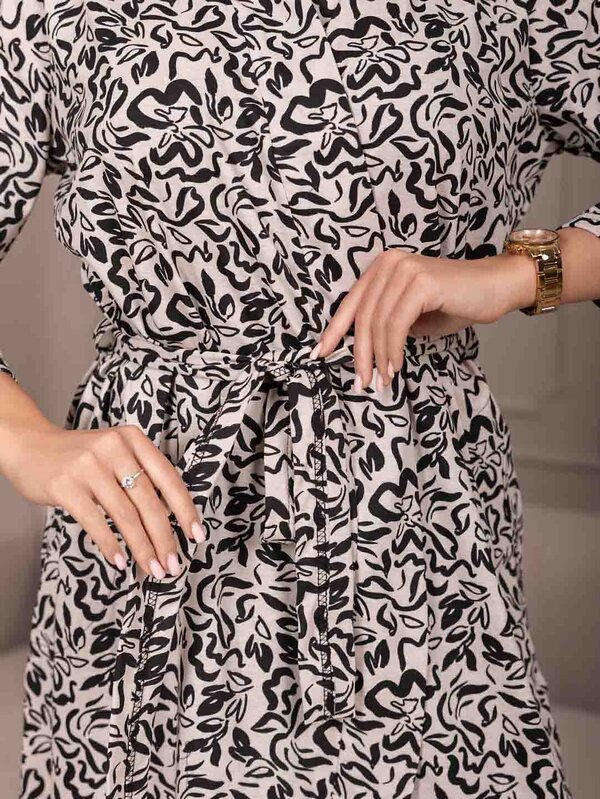 Текс-плюс Халат 586810 00-00247379 Бежевый,черный