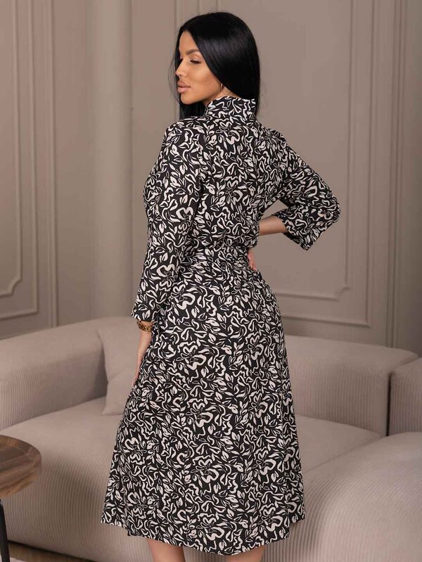 Текс-плюс Халат 586811 00-00247366 Черный, бежевый