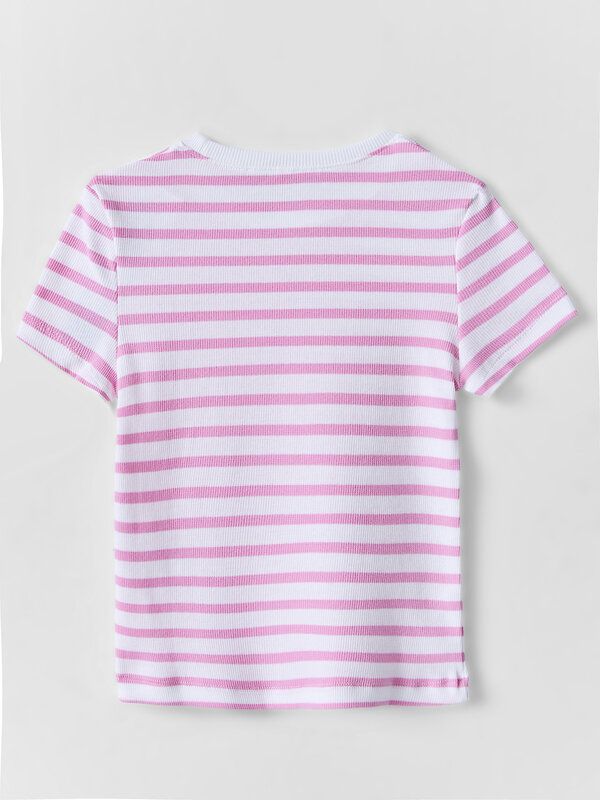 MARK FORMELLE Футболка 586872 117912 розовая полоска на белом