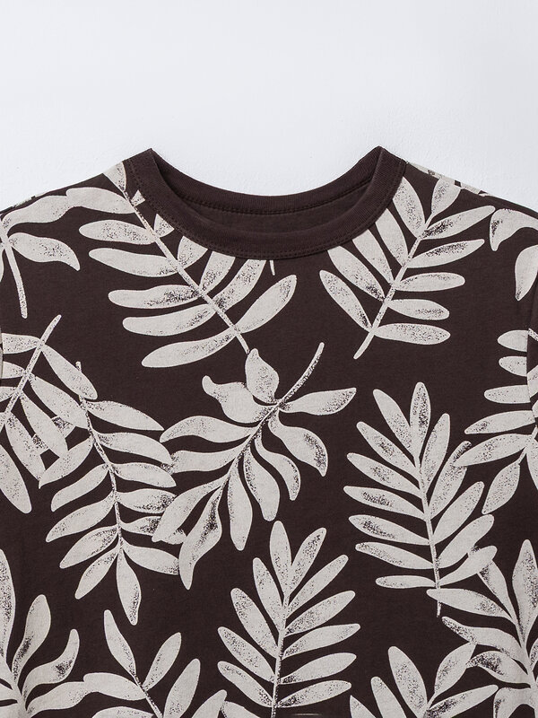 MARK FORMELLE Футболка 586875 113397 листья на шоколадном