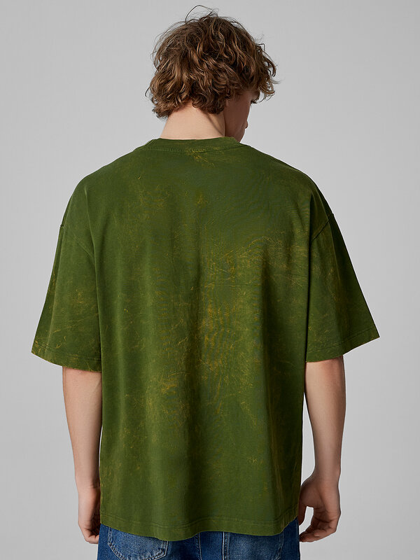 MARK FORMELLE Футболка 586891 111883 ACID WASH т.зеленый +печать