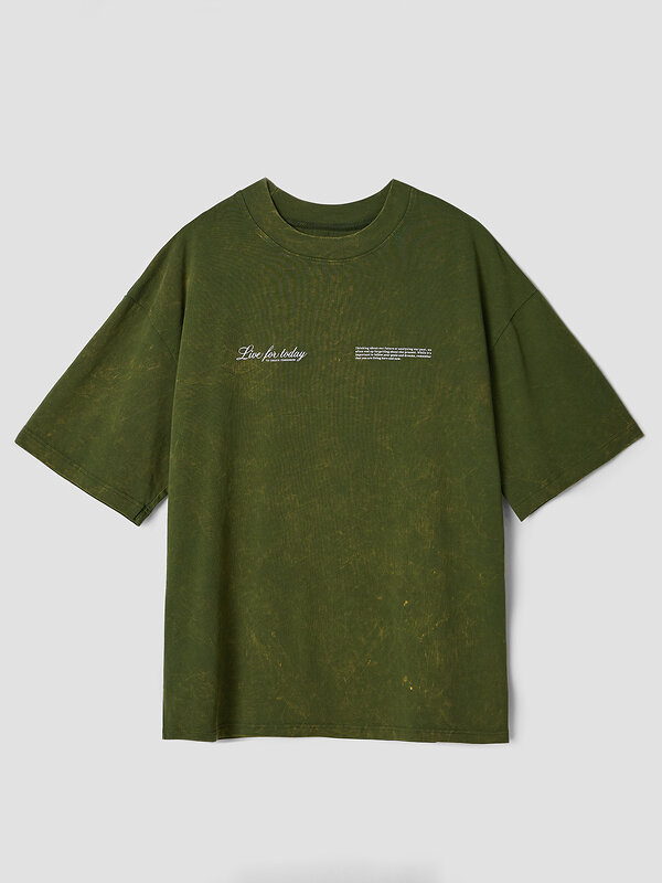 MARK FORMELLE Футболка 586891 111883 ACID WASH т.зеленый +печать