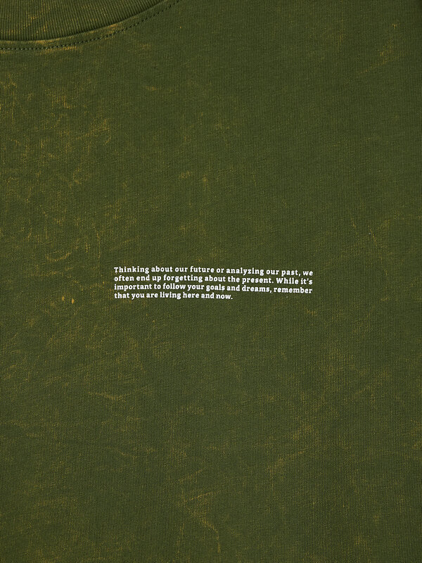 MARK FORMELLE Футболка 586891 111883 ACID WASH т.зеленый +печать