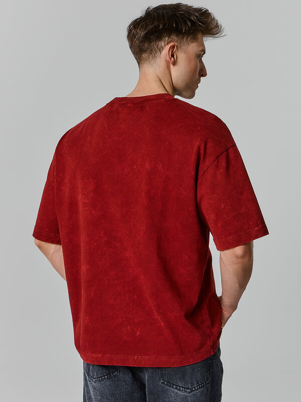 MARK FORMELLE Футболка 586893 111883 ACID WASH портвейн +печать1