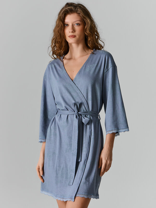 MARK FORMELLE Халат 586897 552291 цветы на сизом