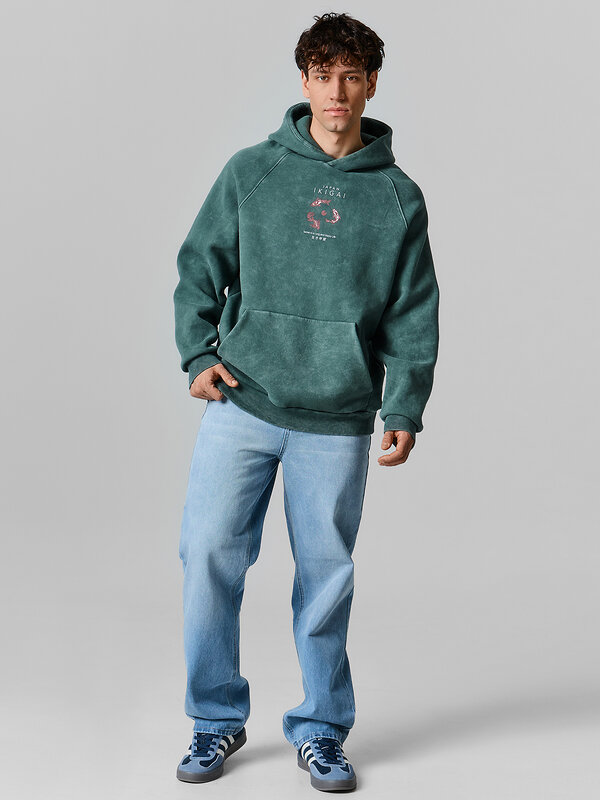 MARK FORMELLE Худи 586898 121825 ACID WASH травяной +печать