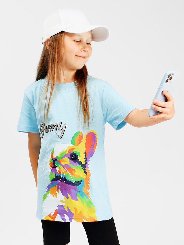 Bonito Футболка 587181 BK0002D-2 розовый-голубой