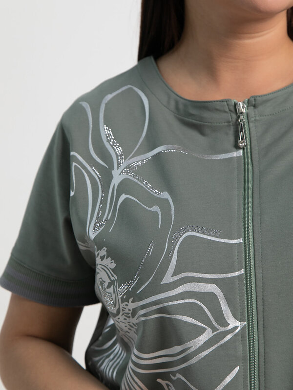 LT Collection Блуза 587354 Б15358-20М оливковый