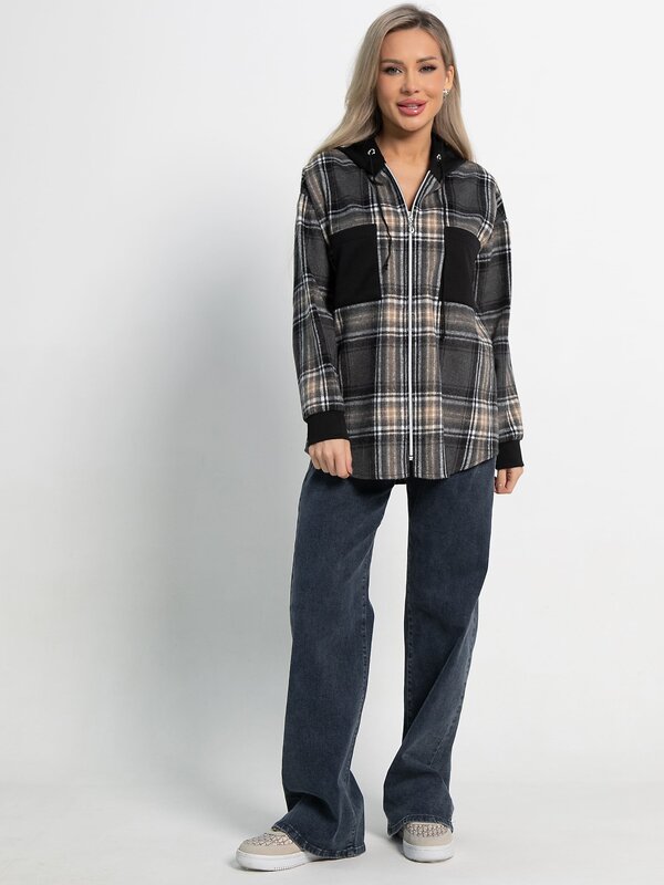 LT Collection Рубашка 587358 Б15125-50М черно-серый