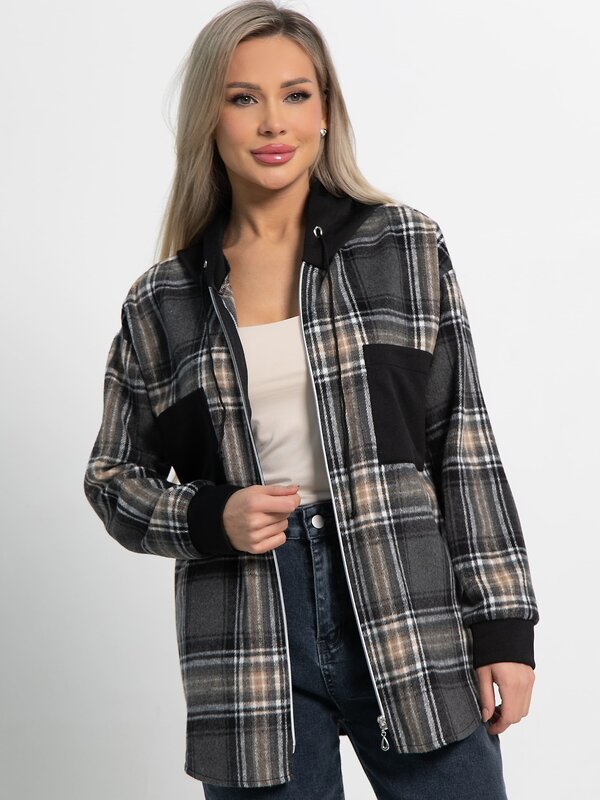 LT Collection Рубашка 587358 Б15125-50М черно-серый