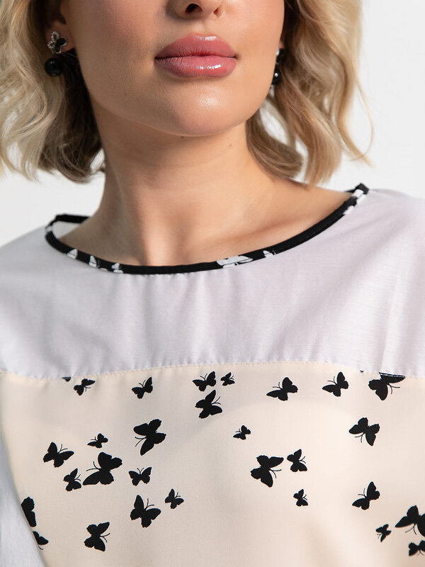 LT Collection Блуза 587359 Б15248-13М белый